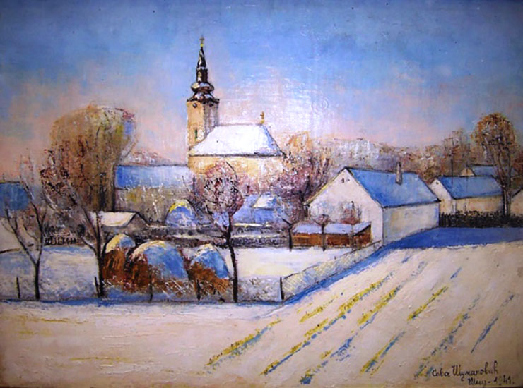 Слика"Шид под снегом" из 1935. године Слика"Шид под снегом" из 1935. године